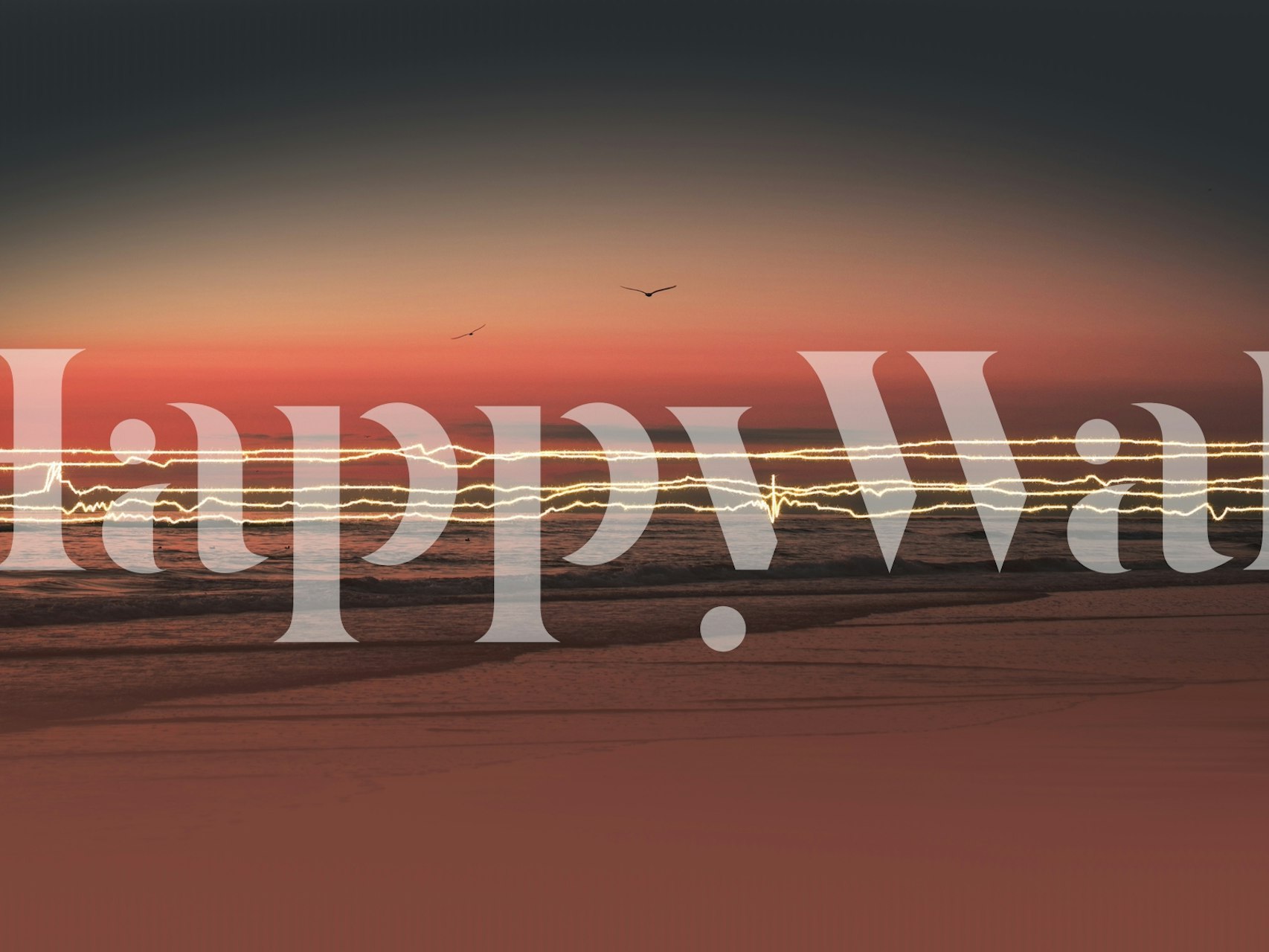 Copper Wave wallpaper in a modern interior