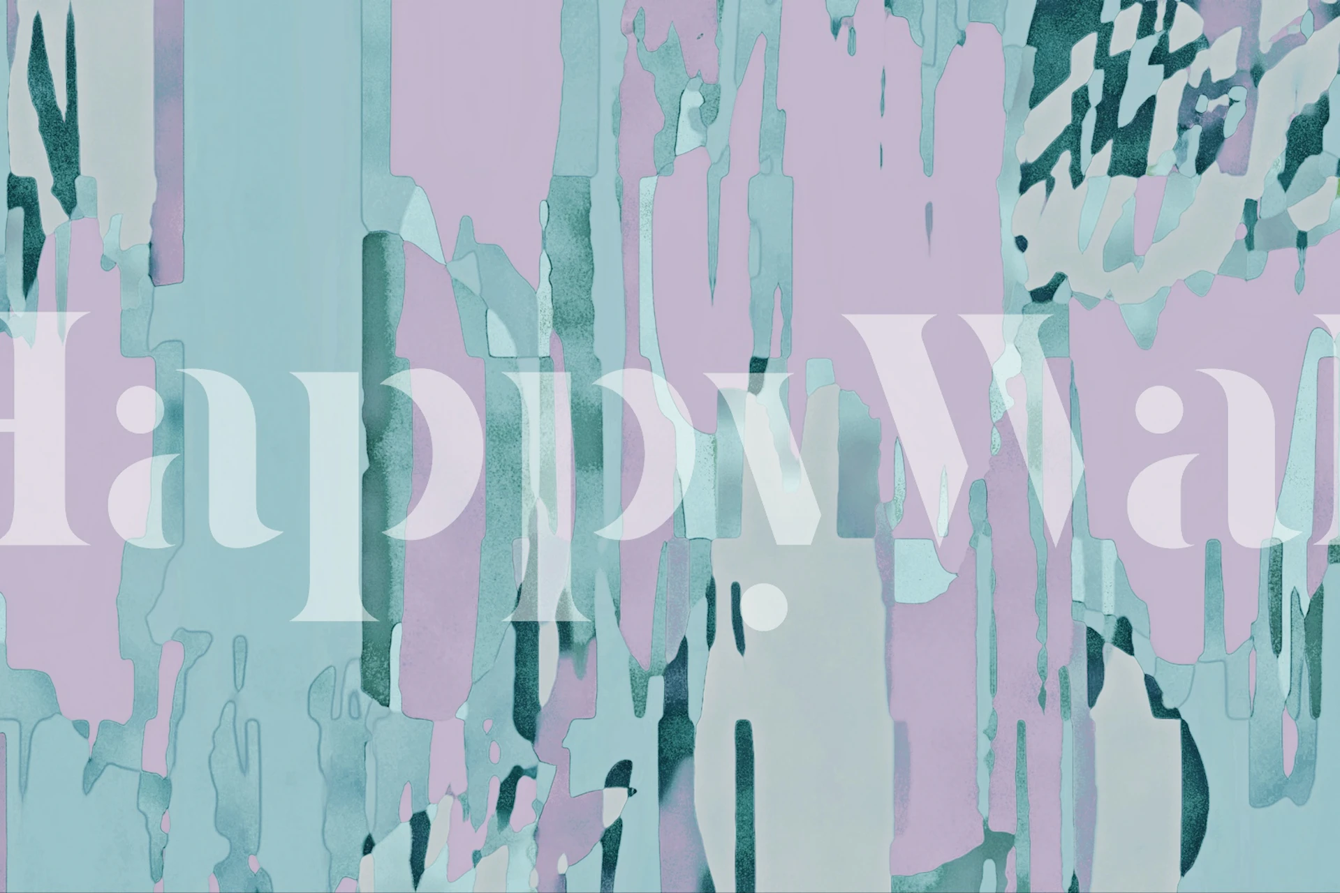 Abstract watercolor pattern in blue and pink tones wallpaper