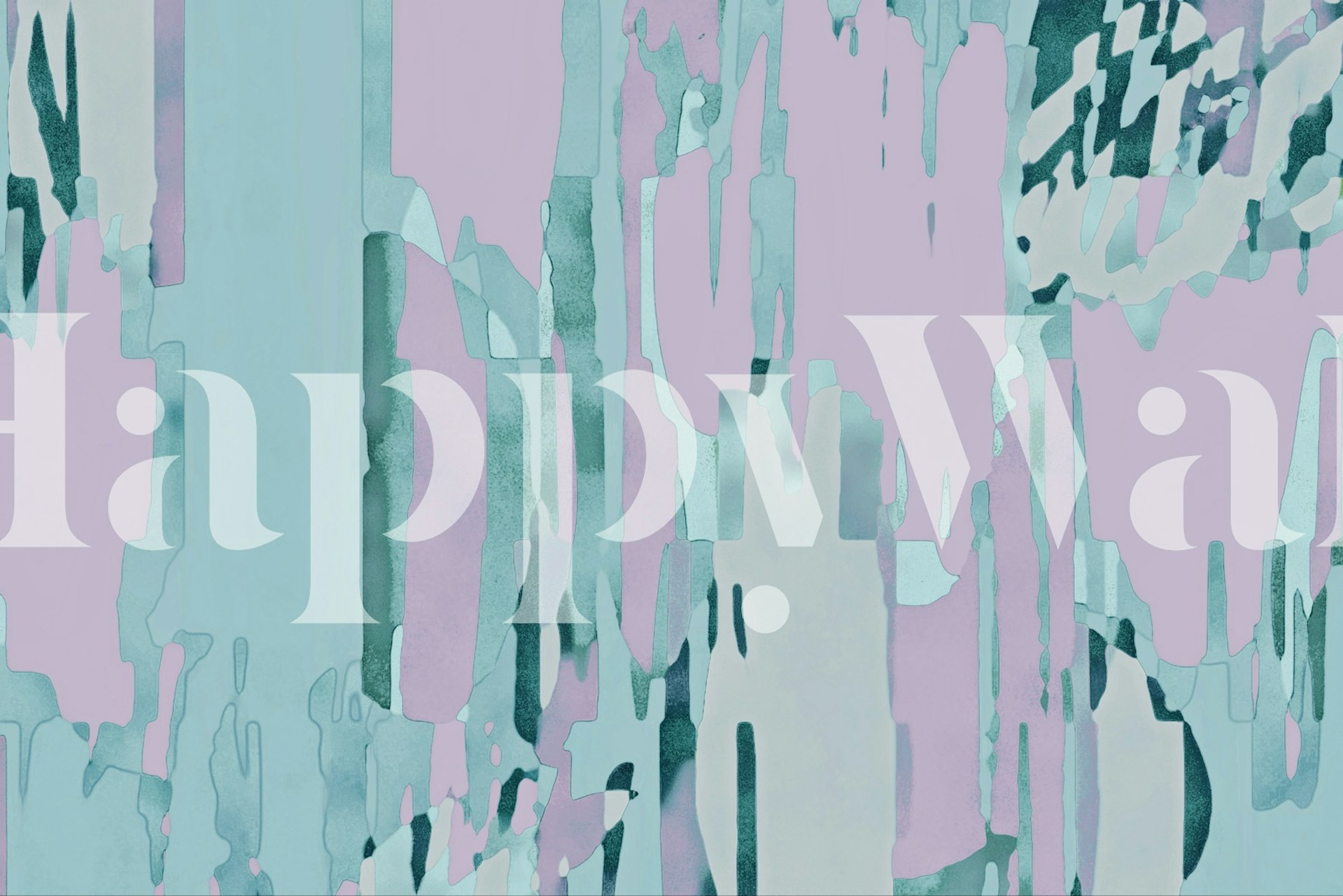 Abstract watercolor pattern in blue and pink tones wallpaper