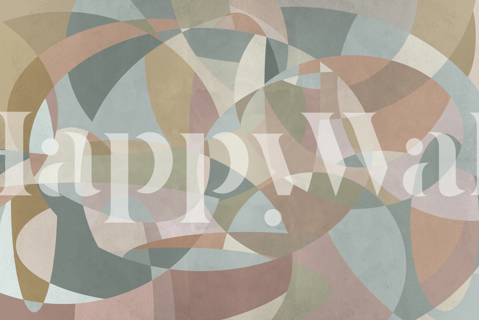 Colorful overlapping shapes in pastel tones geometric wallpaper