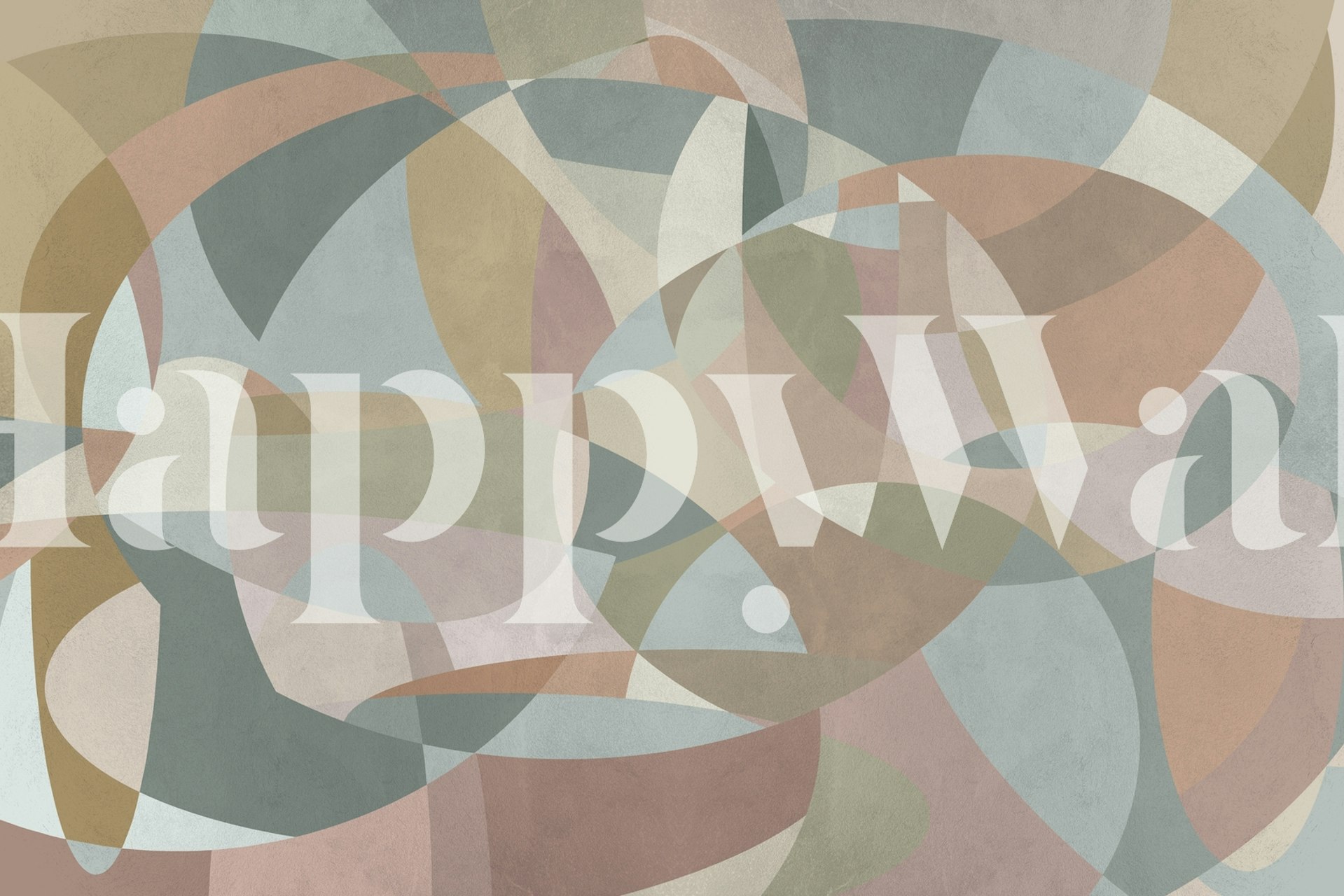 Colorful overlapping shapes in pastel tones geometric wallpaper