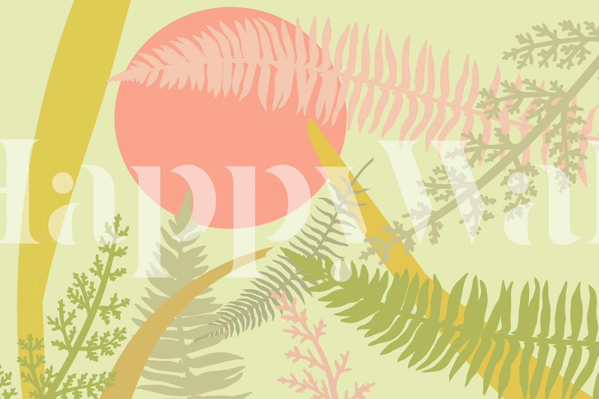 Jungle Summer tapetti huoneessa