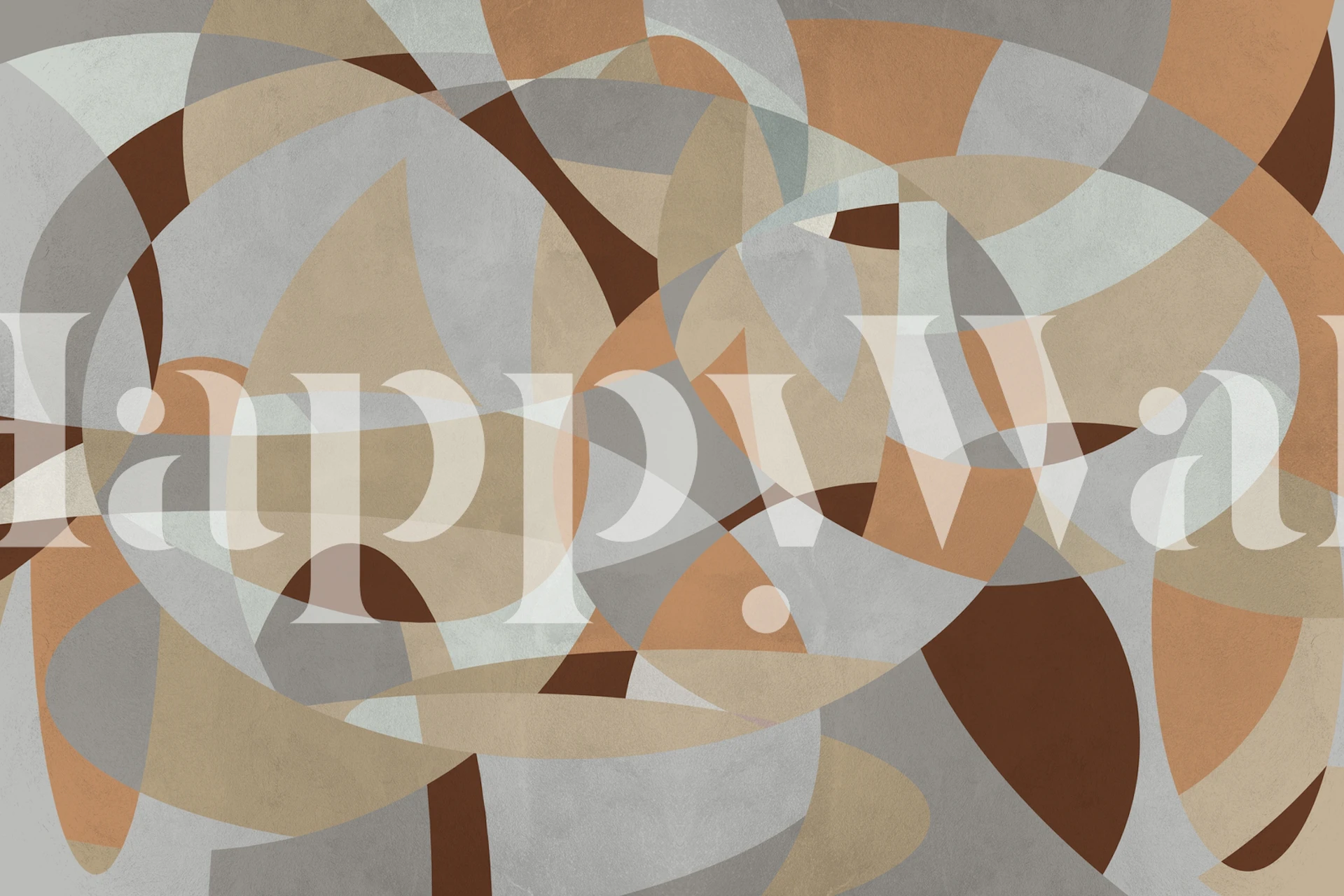 Abstract geometric shapes in earth tones wallpaper