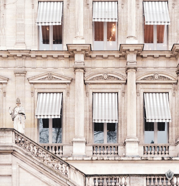 Paris Building striped awning