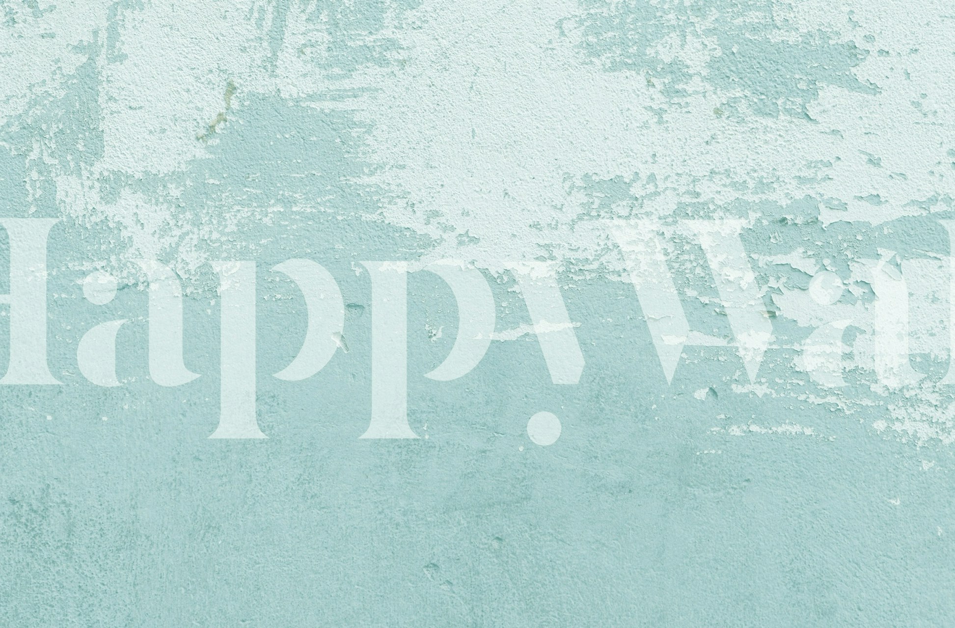 Light turquoise grunge wall wallpaper in a room