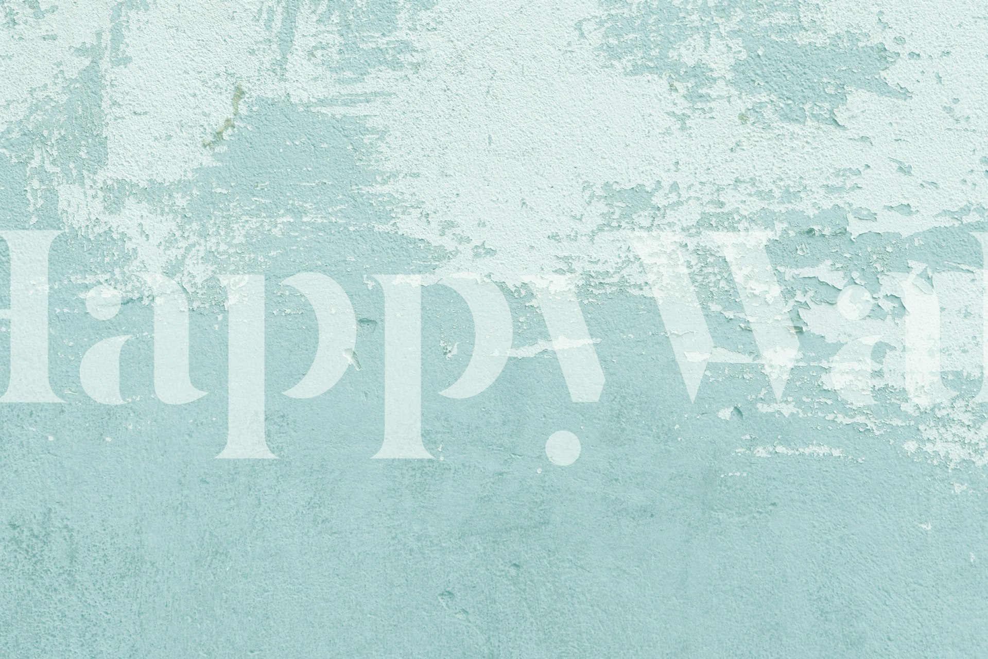 Tapeta Light Turquoise Grunge Wall v pokoji