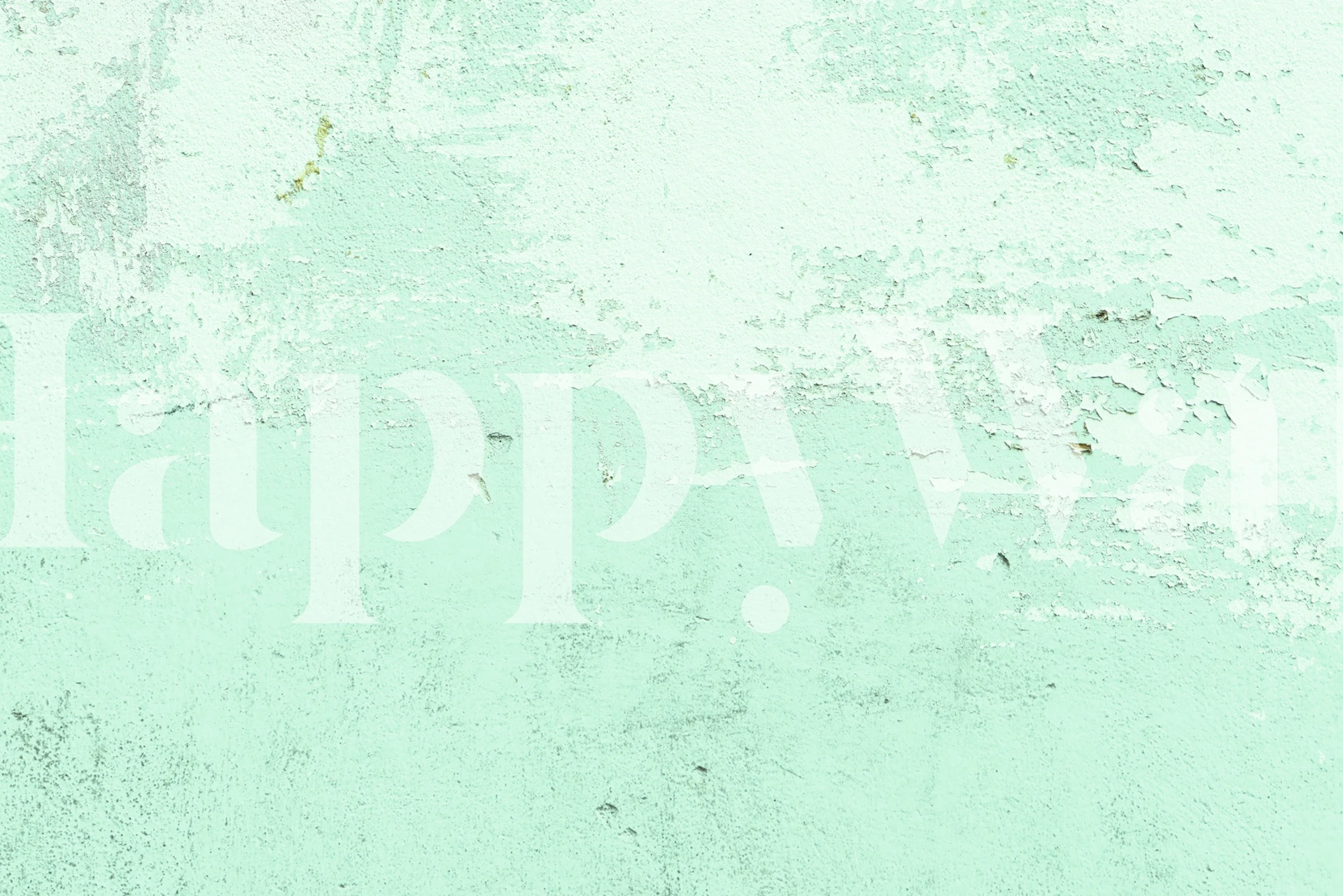 Old Wall Mint textured wall mural with a vintage look