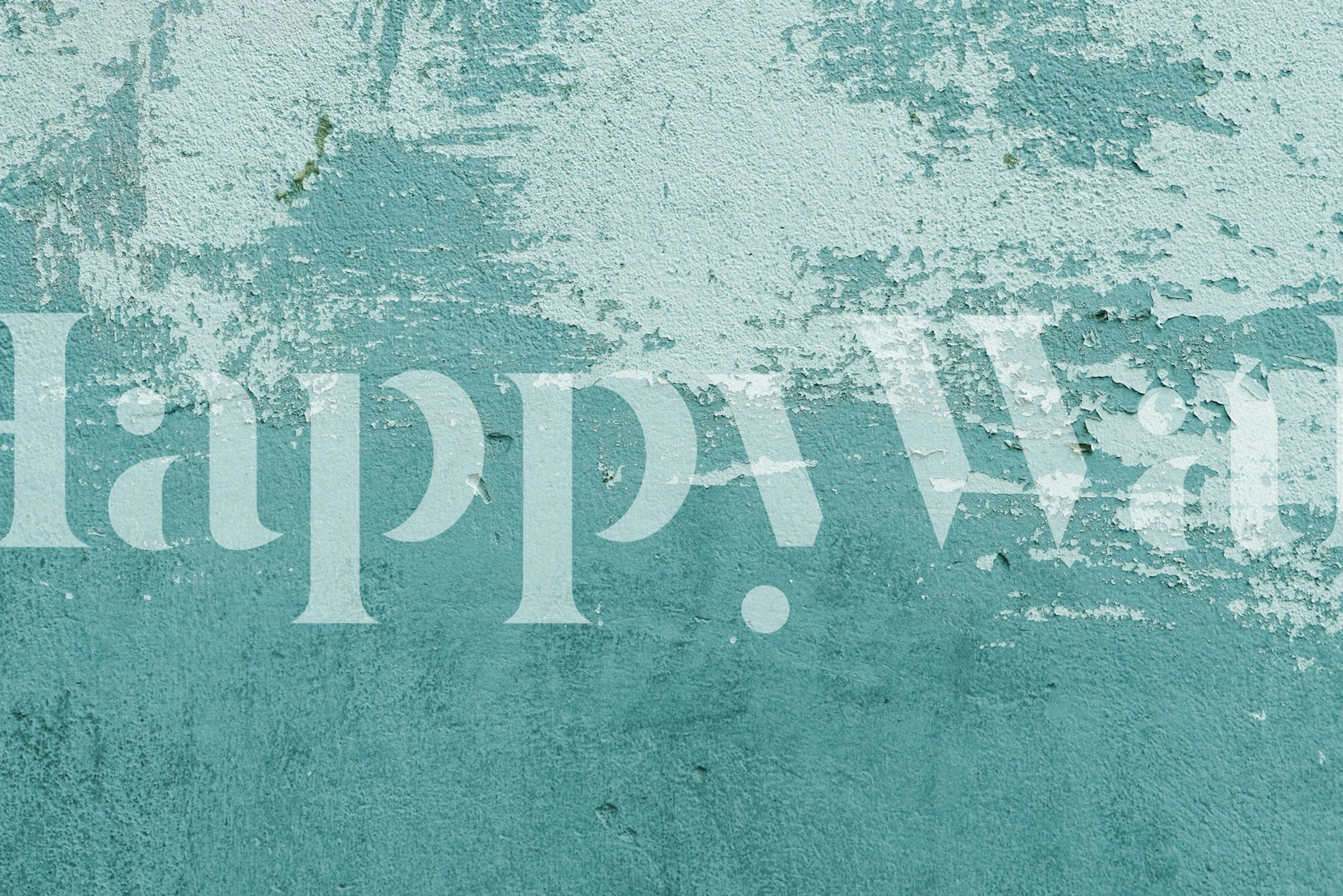 Vintage teal wall texture for a stylish wall mural