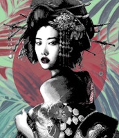 Geisha in the garden tapetit