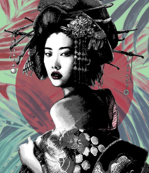 Geisha in the garden