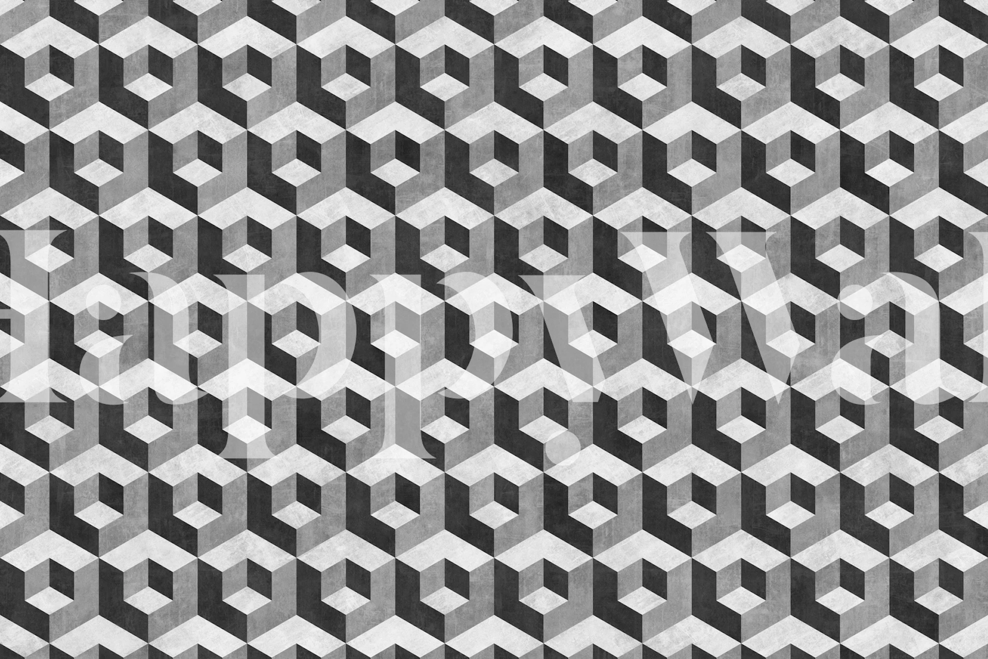 Cube Pattern 2 wallpaper design in a room