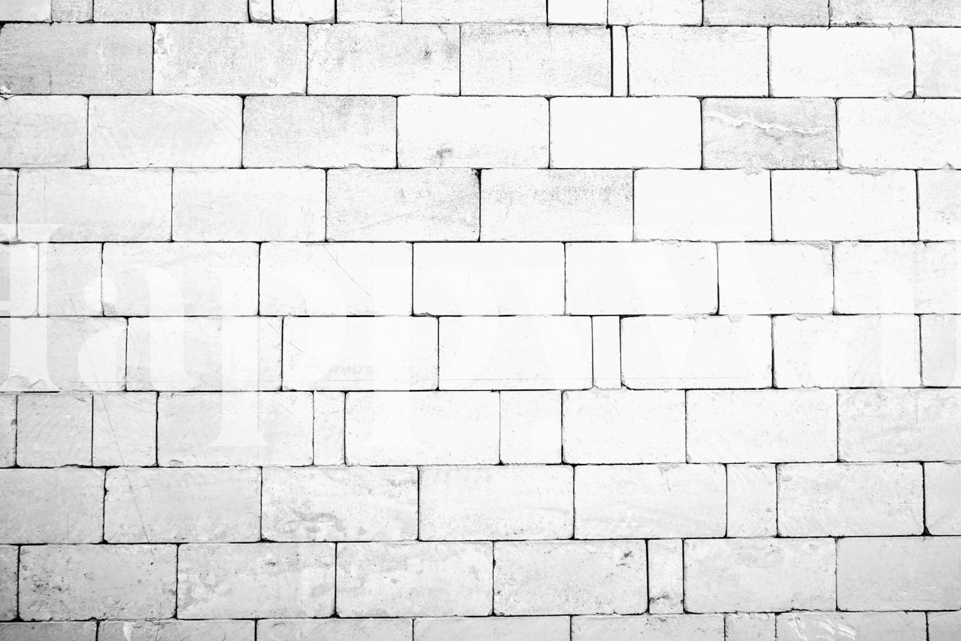 Black and white brick wall texture wallpaper