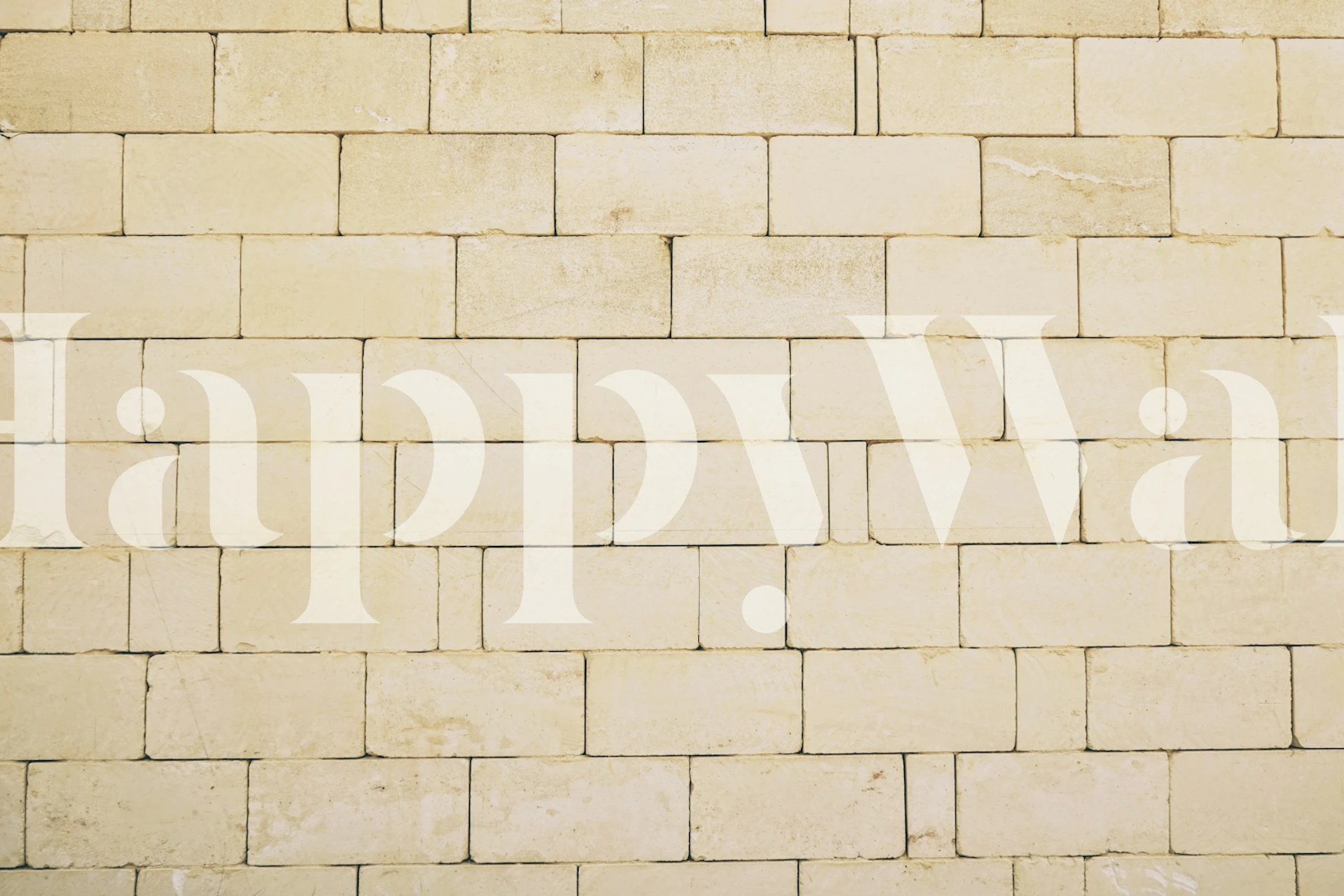 Minimal Brick Wall Stones wallpaper in a room