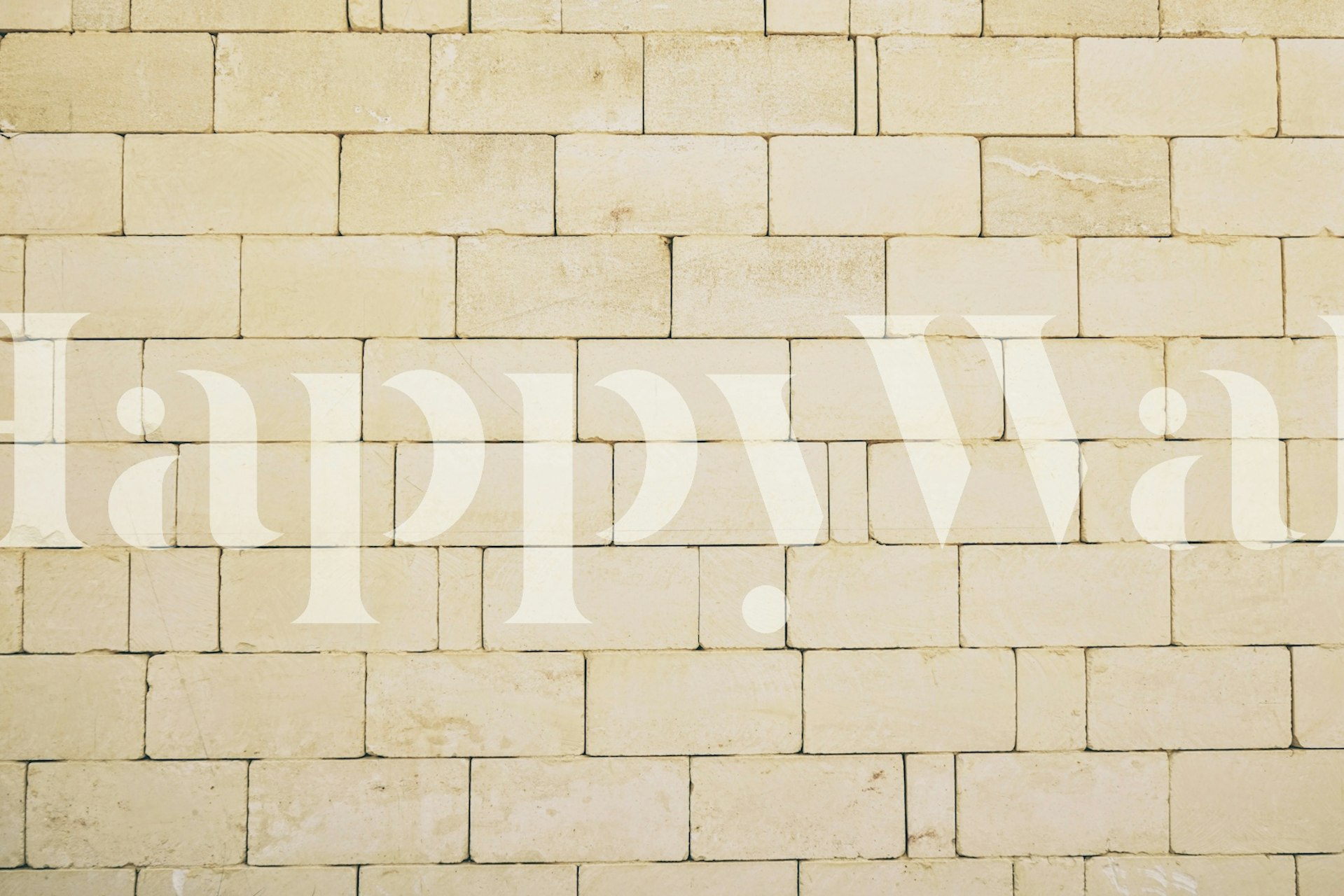 Minimal Brick Wall Stones wallpaper in a room