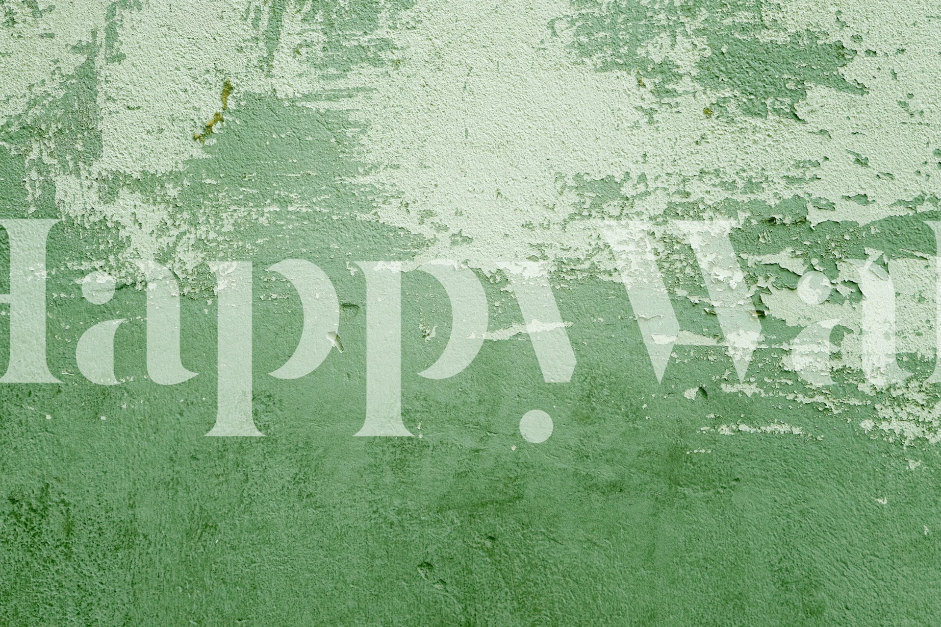 Greenery grunge wall design in a room