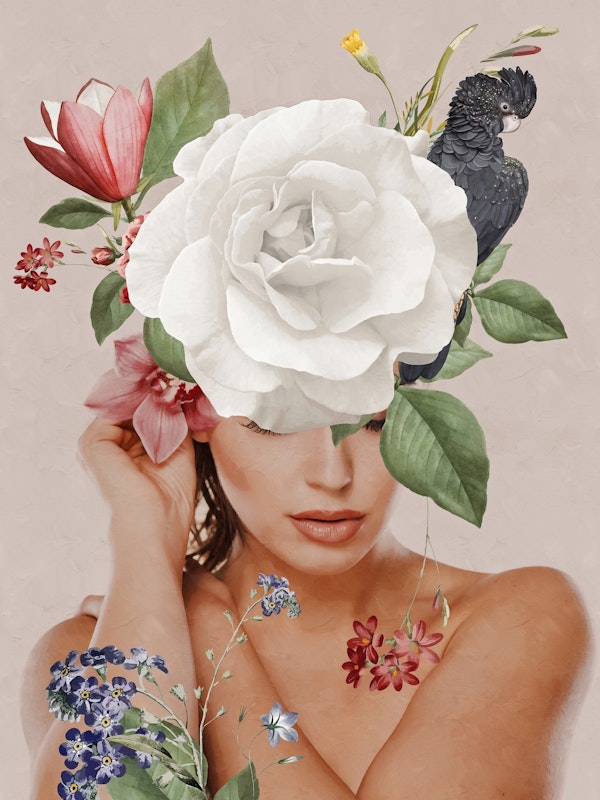 Blommig kvinna II