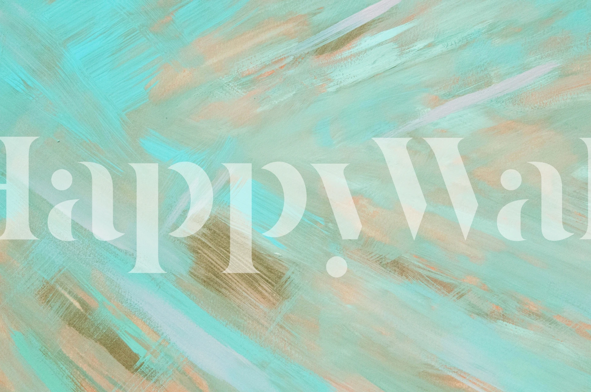 Brushstroke patterns in blue, gold, and cream hues wallpaper