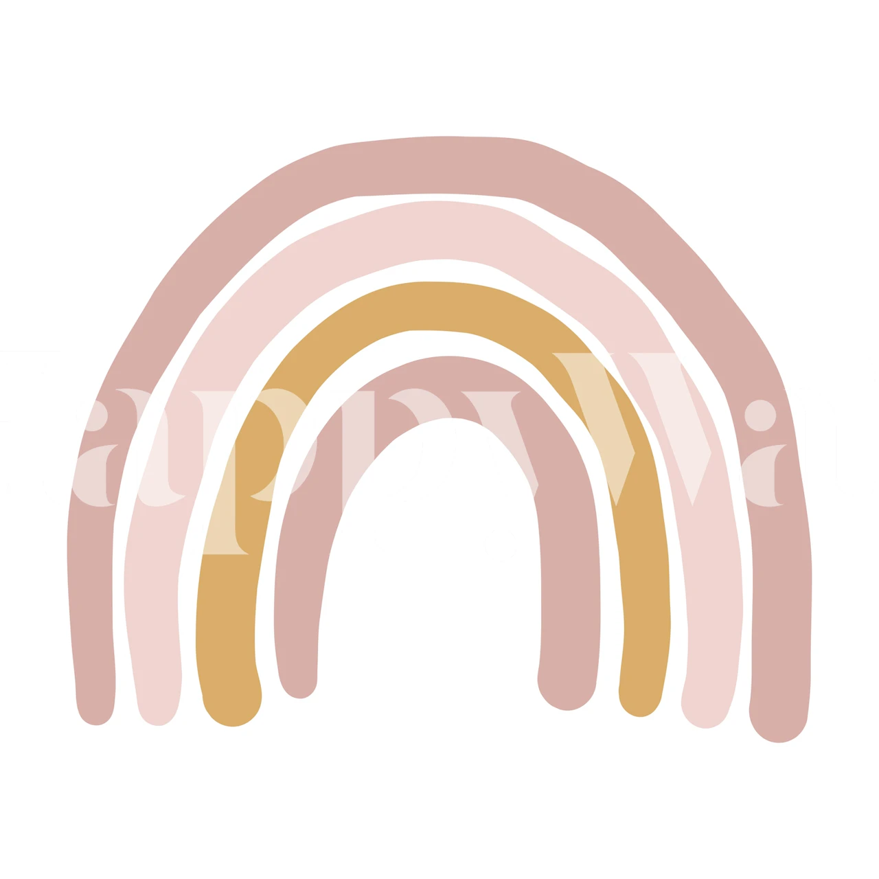 Beautiful Bohemian Rainbow wall mural in a girls' room