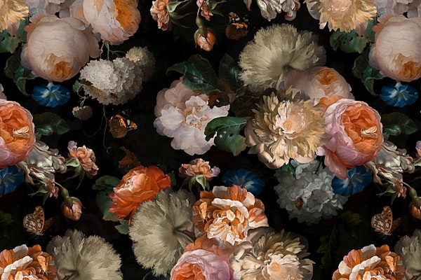 Baroque Dutch Vintage Night Flowers