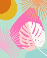 Yin Yang Monstera Summer 2 tapete