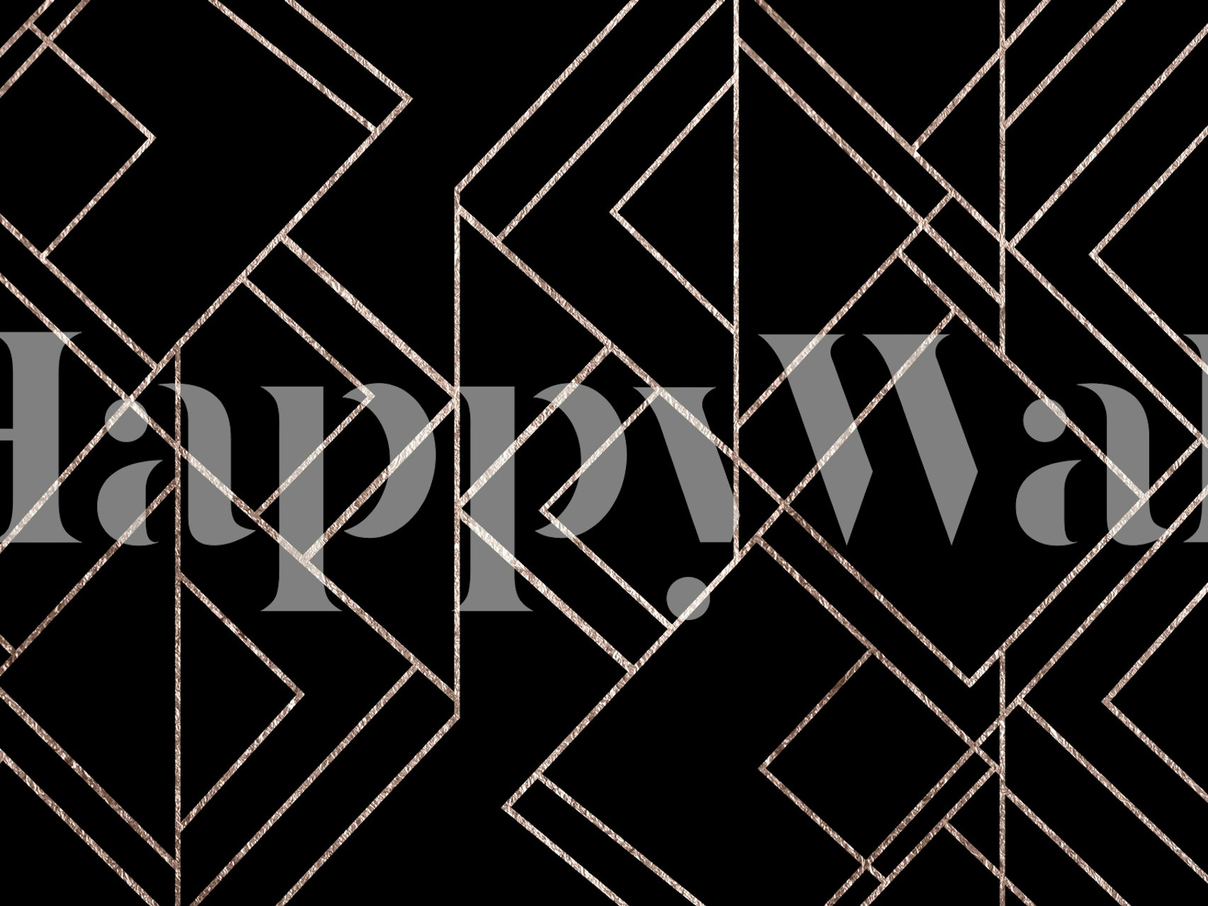 Geometric black and gold pattern wallpaper