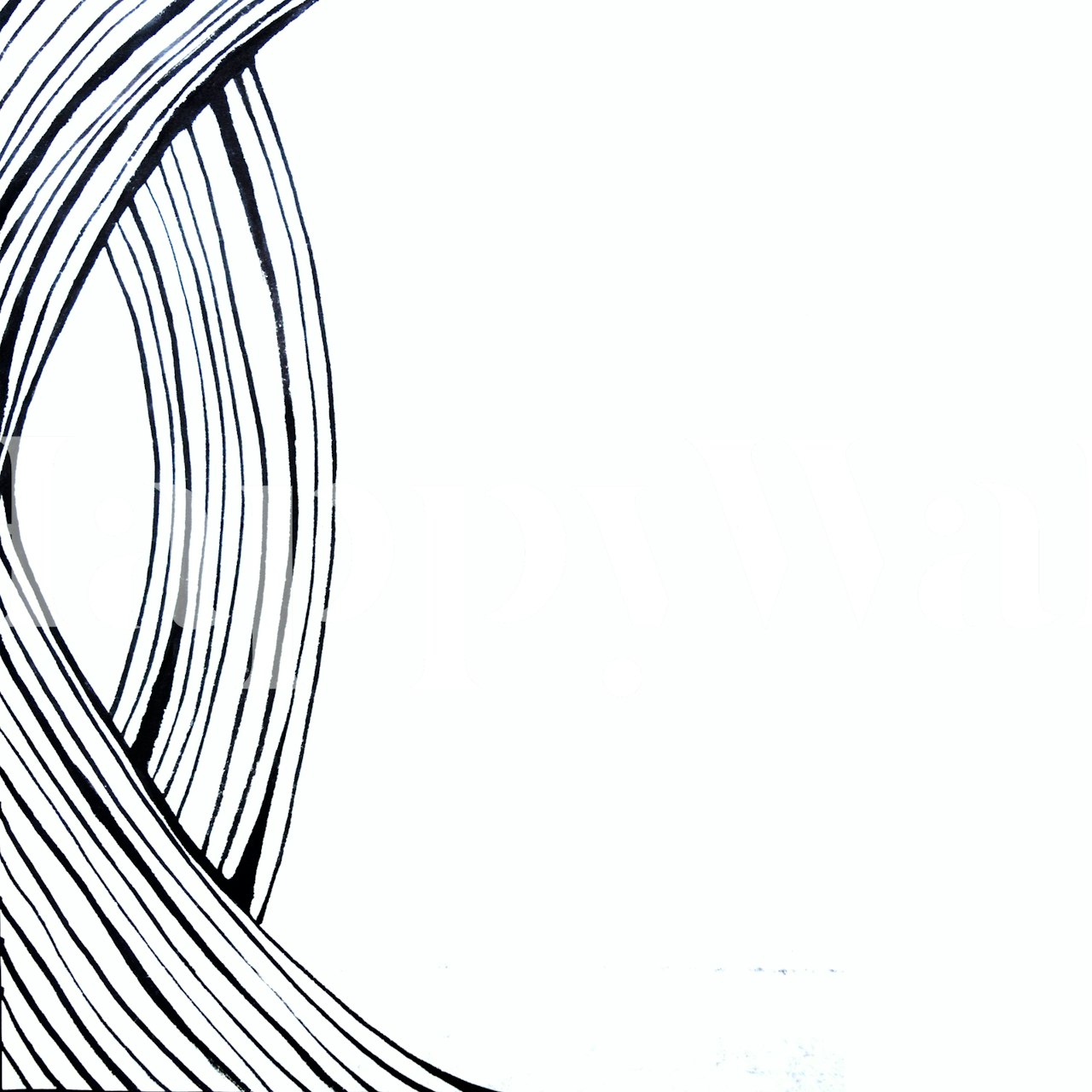 Black and white abstract linear pattern wallpaper