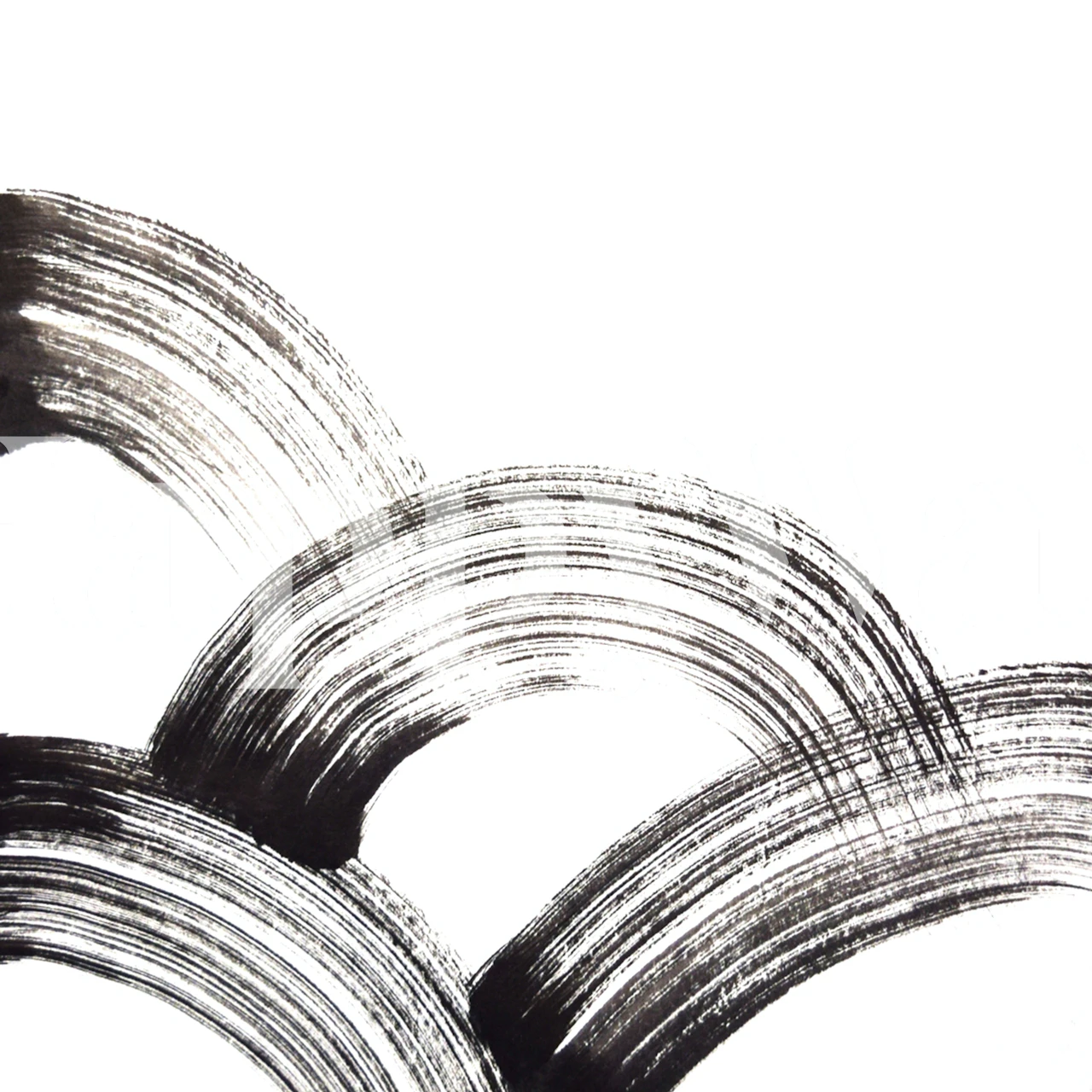 Artistic monochrome rainbow arcs wallpaper