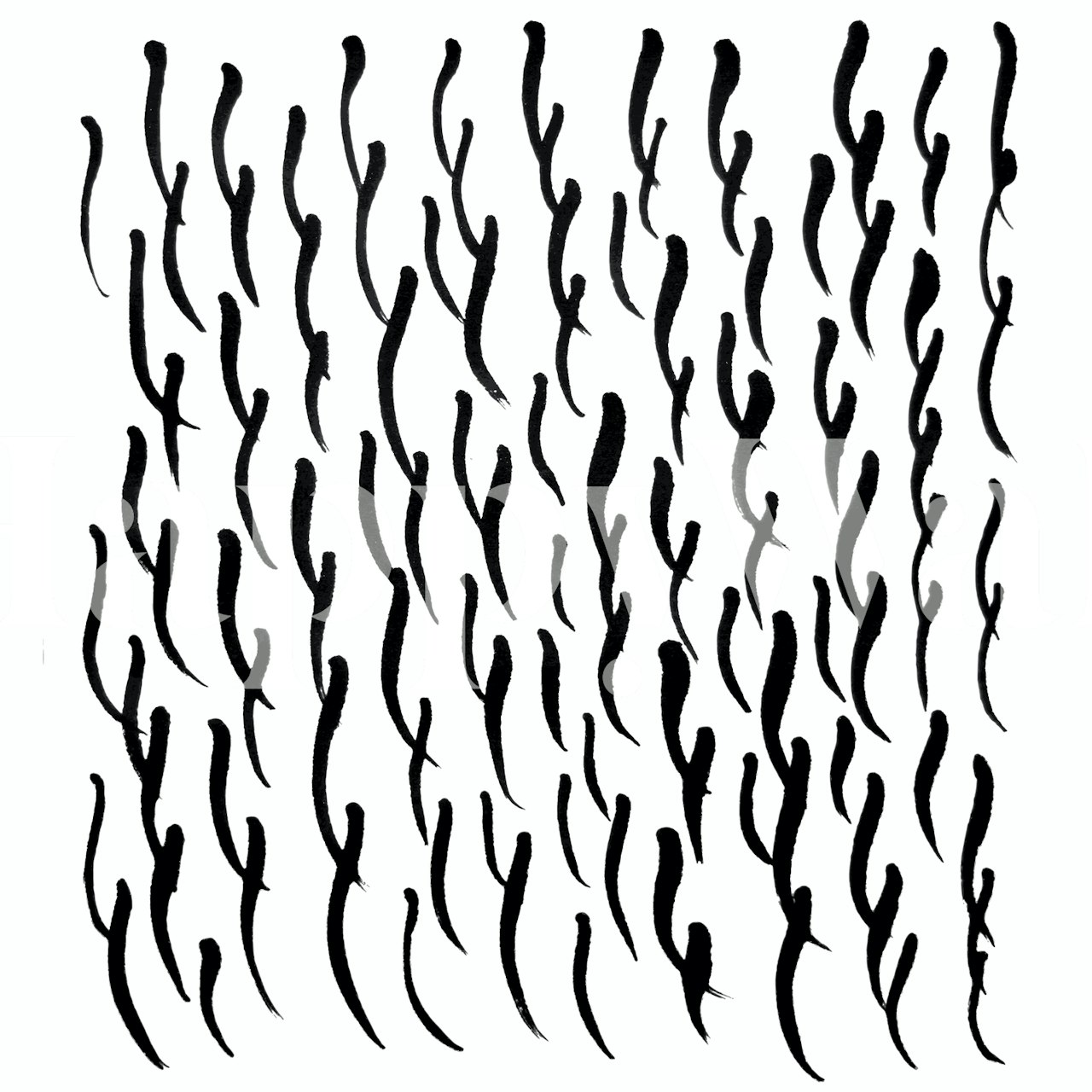 Black abstract line patterns on white background wallpaper