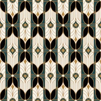 Turquoise Art Deco tapetit