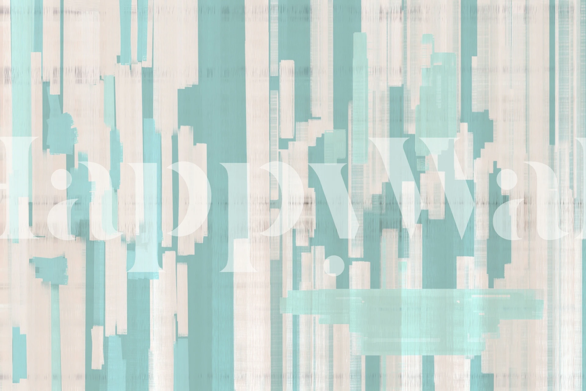 Light mint and white abstract striped wallpaper