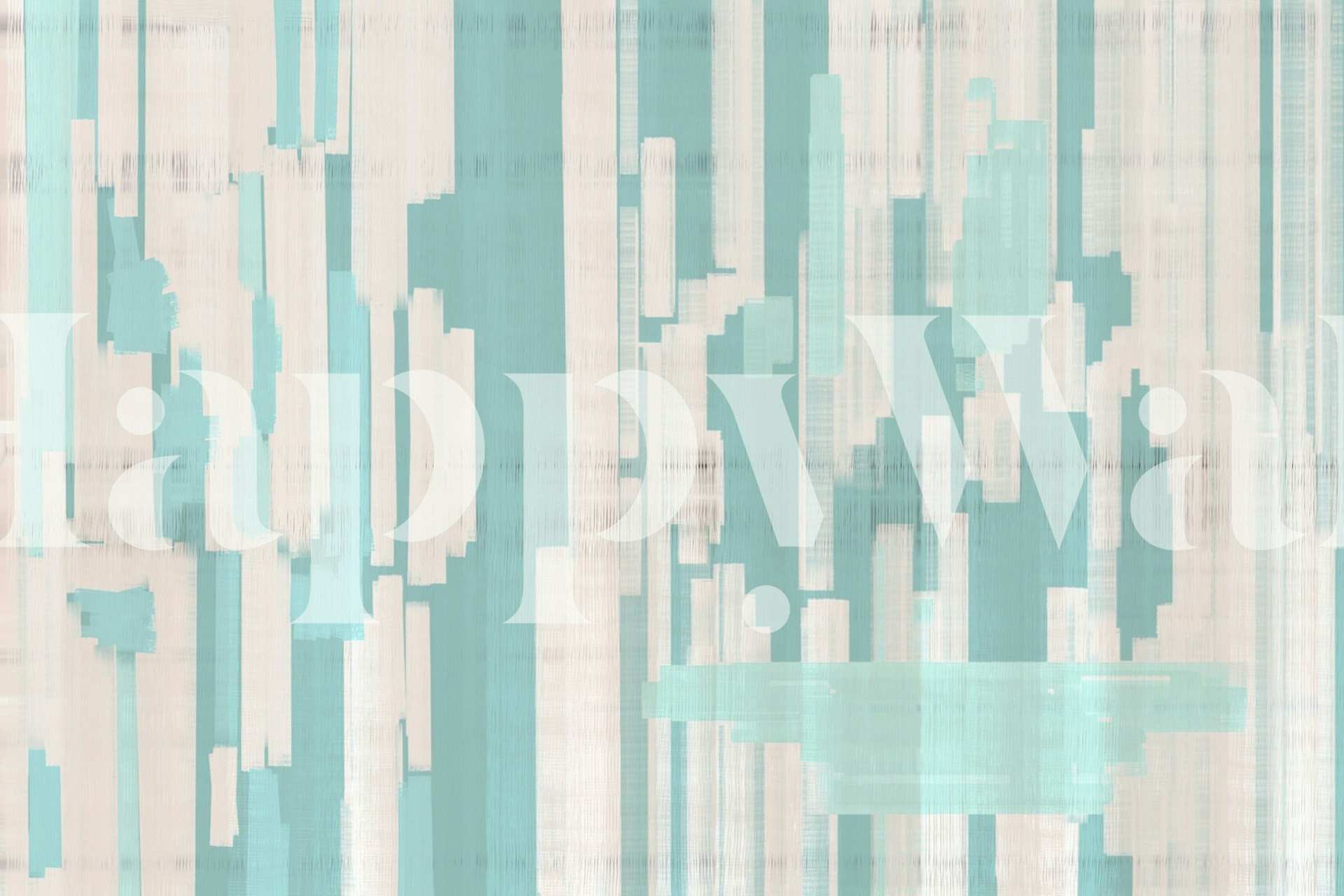 Light mint and white abstract striped wallpaper