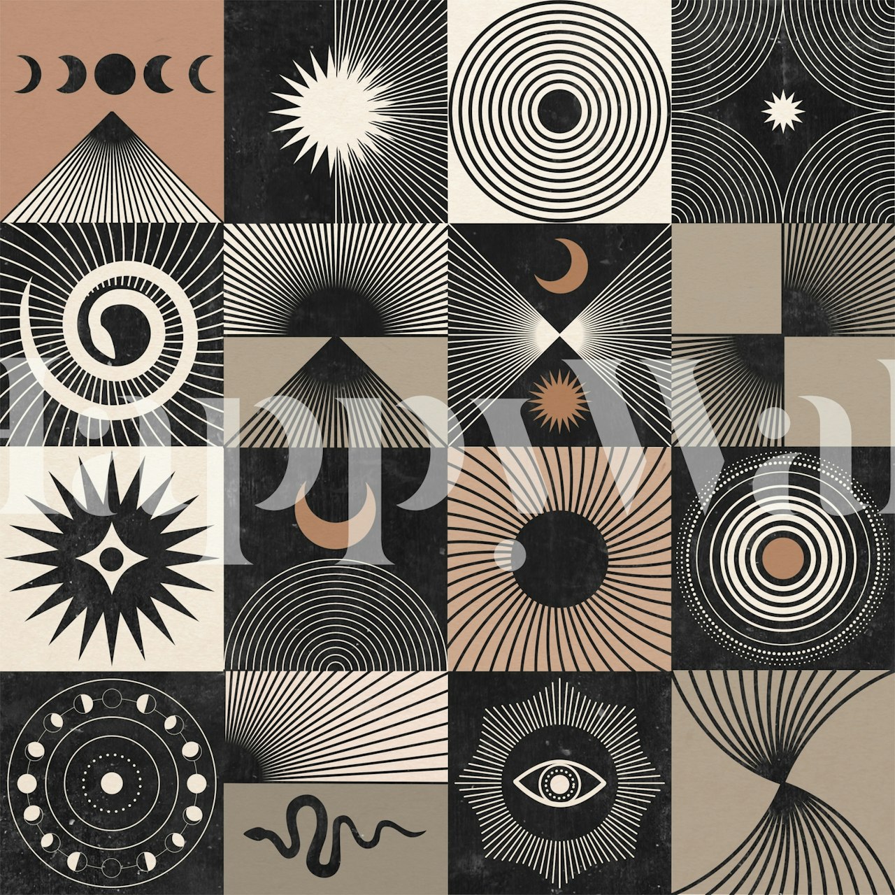 Esoteric Pattern tapet vist i et rom