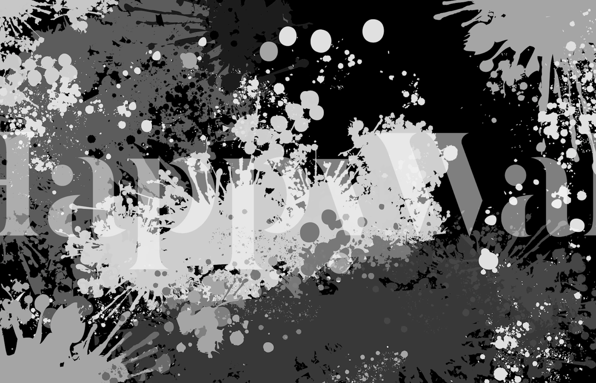 Drip Painting Black White Gray moderní tapeta pro domácí a kancelářskou dekoraci