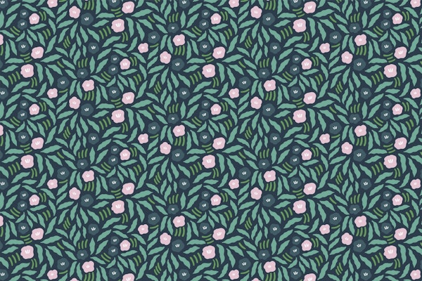 Free Flow Flowers (jungle green)