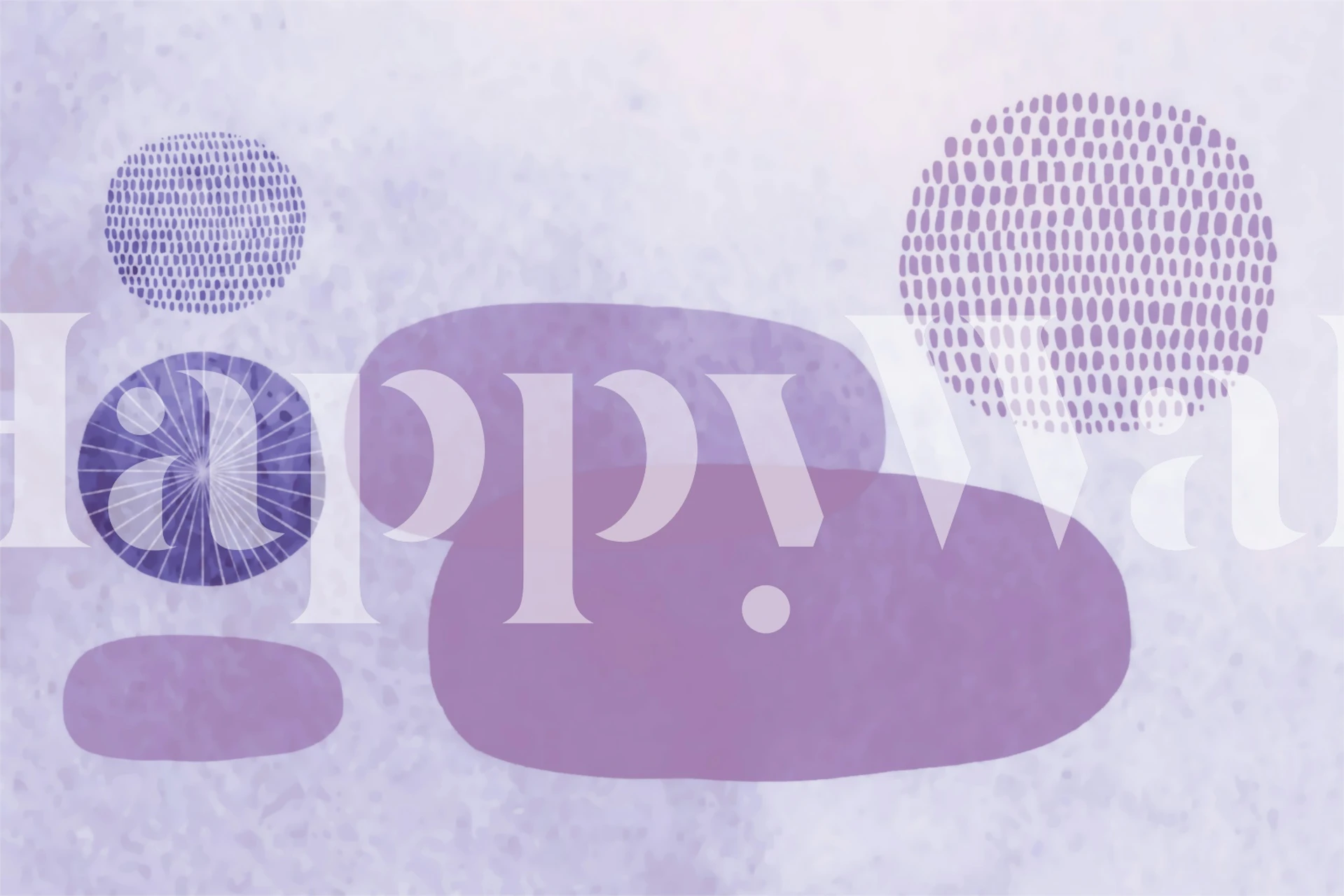 Lavender composition wallpaper in a stylish room