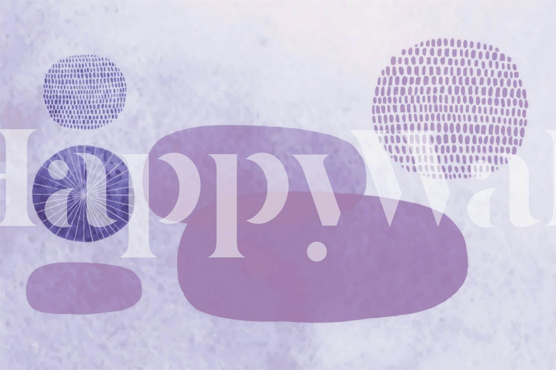 Lavender composition wallpaper in a stylish room