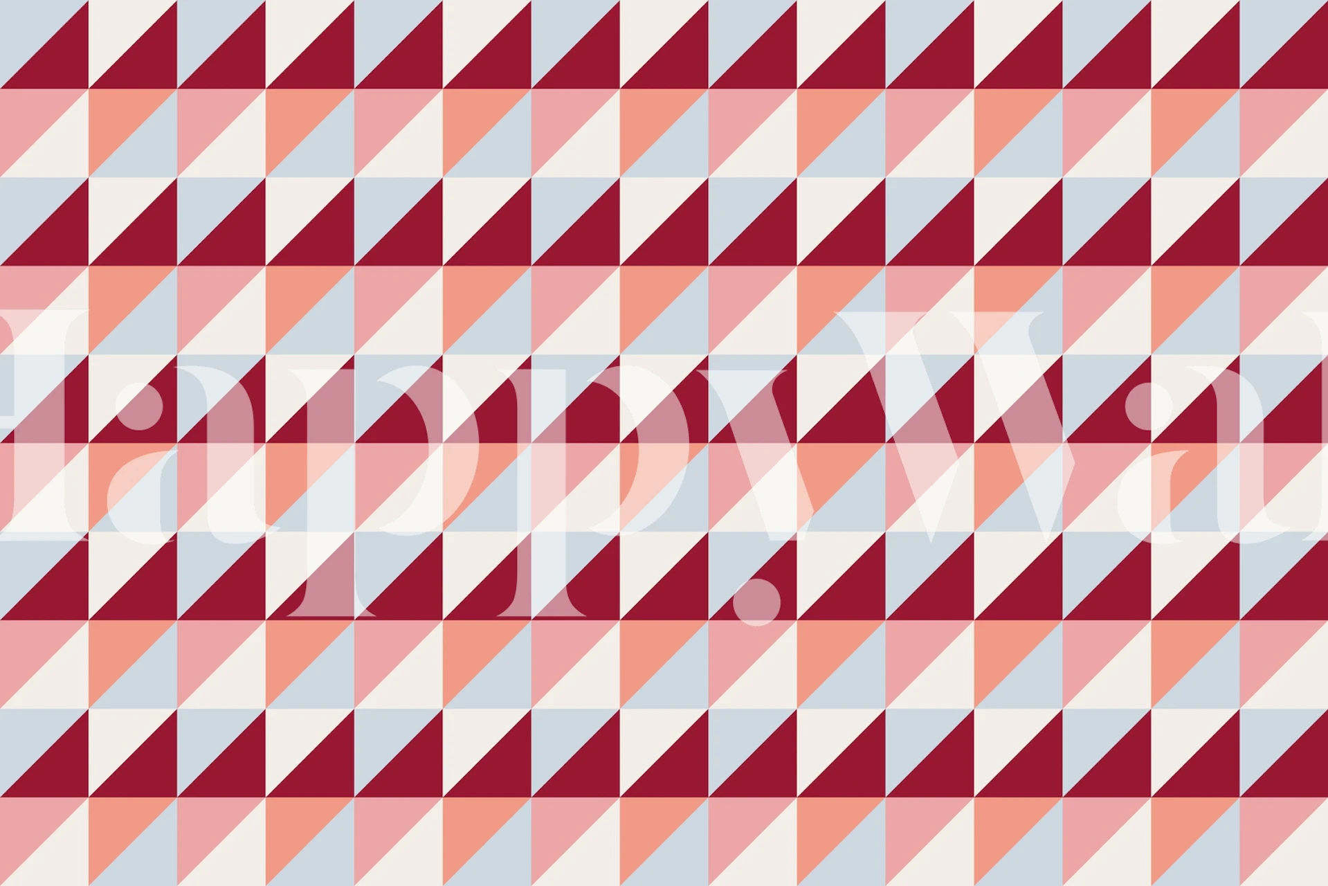 Diseño de papel tapiz maroon Trio en una habitación