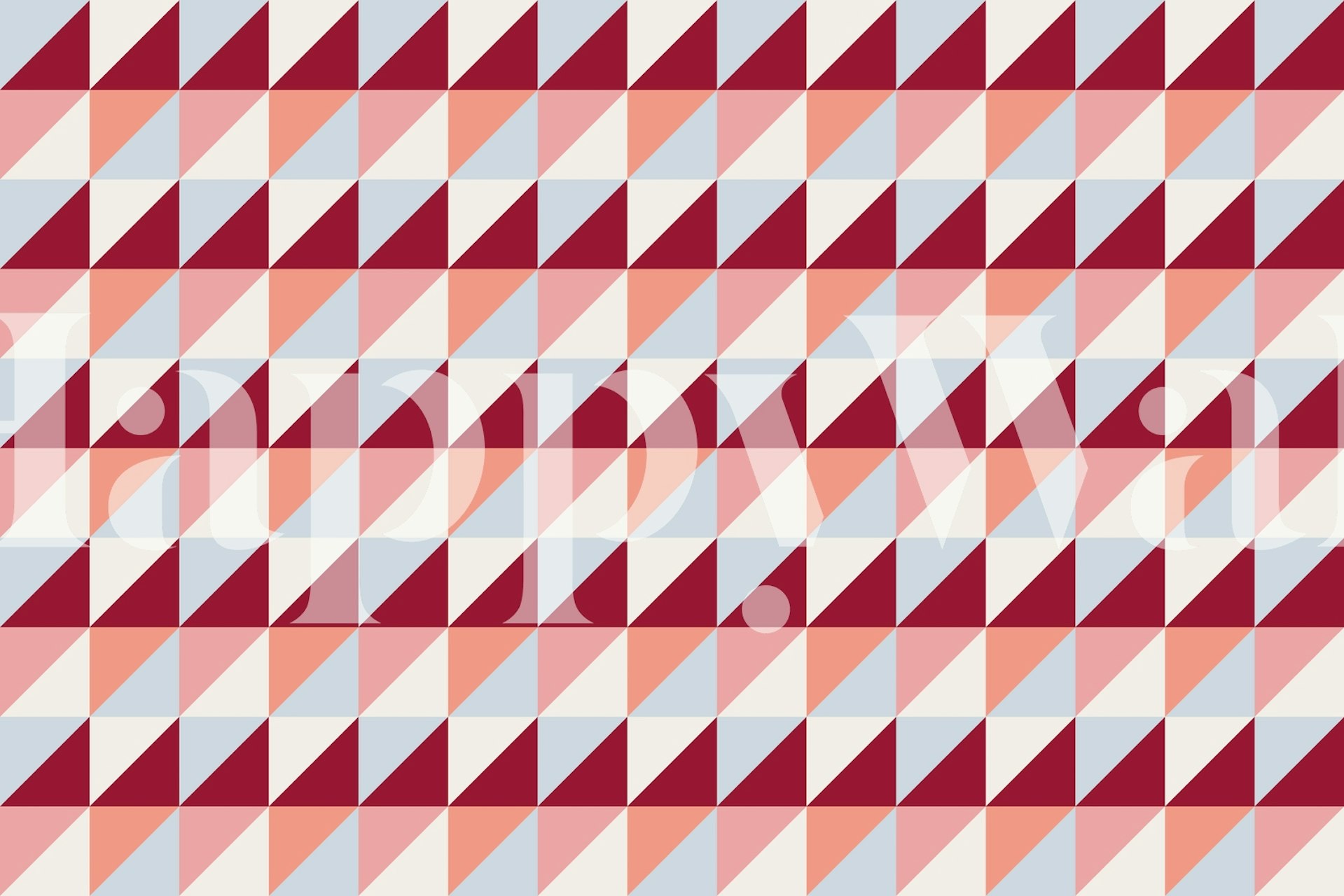 Trio maroon wallpaper design in a room