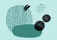 Teal Composition ταπετσαρία