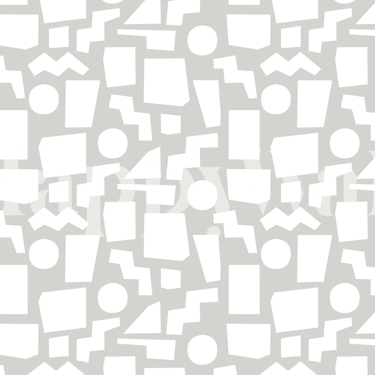 Geometric shapes in white on gray background wallpaper