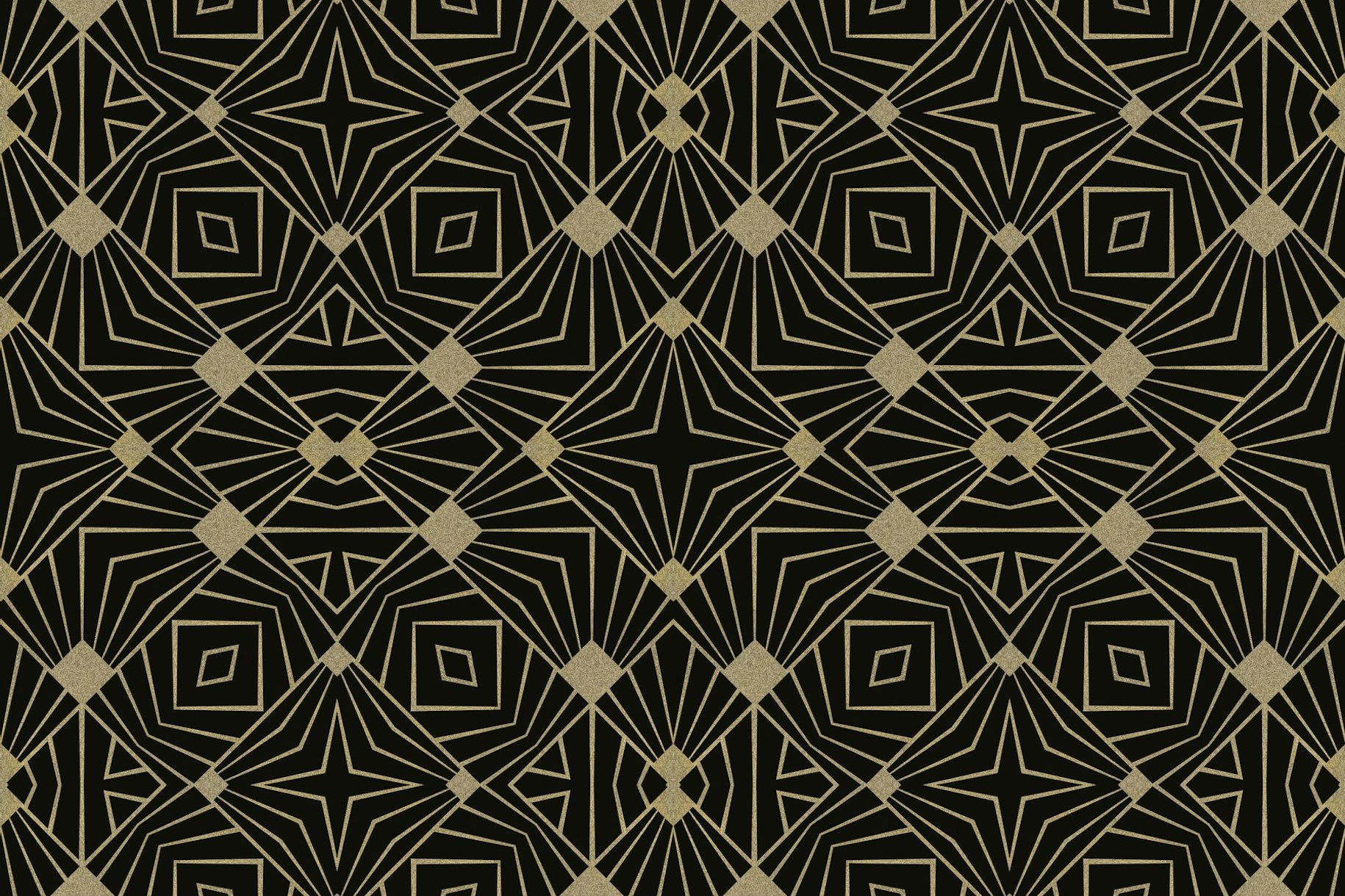 Luxury Black & Gold Art Deco Pattern Wallpaper Roaring Twenties Wall