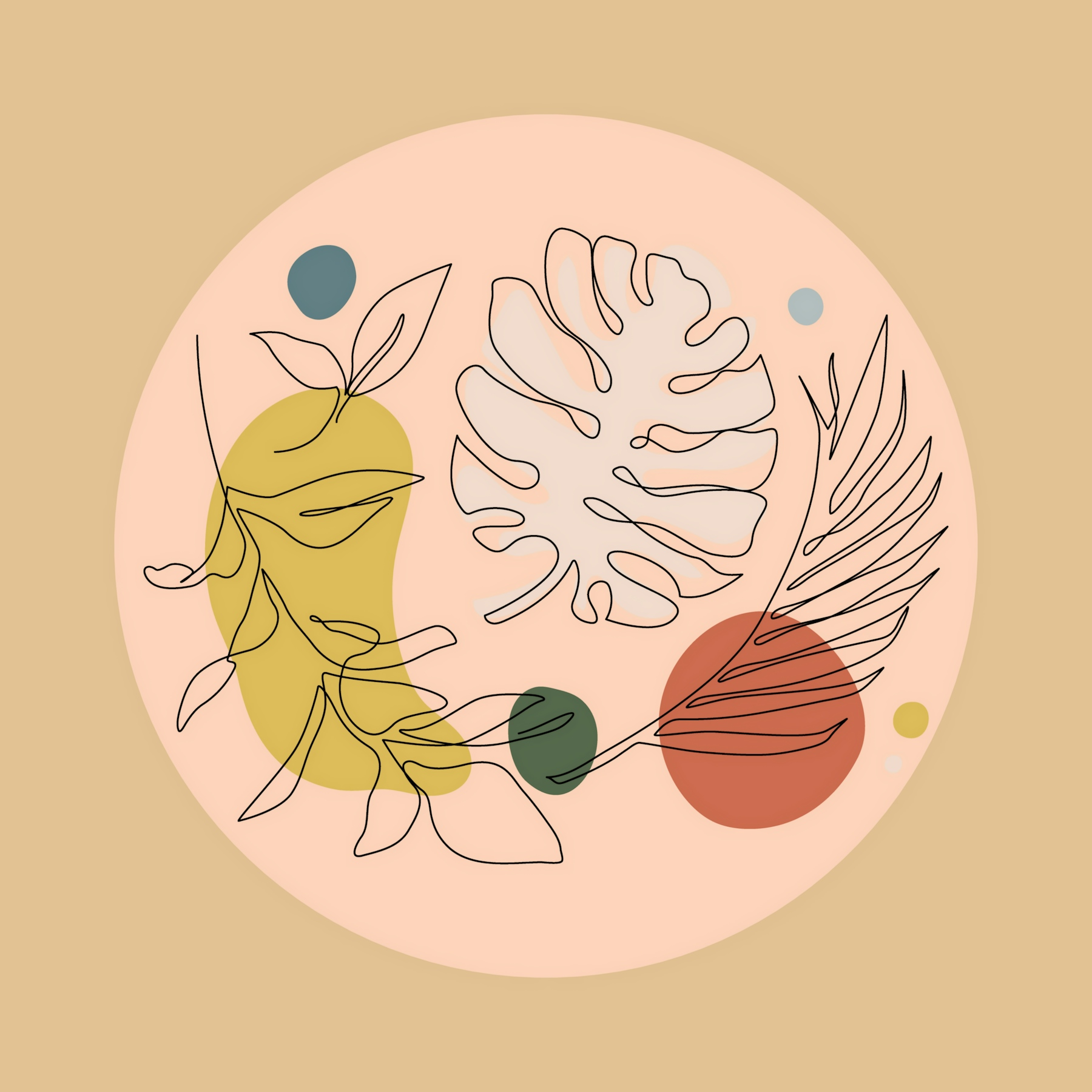 Neutral Leaves Wallpaper Bring Nature Indoors Happywall