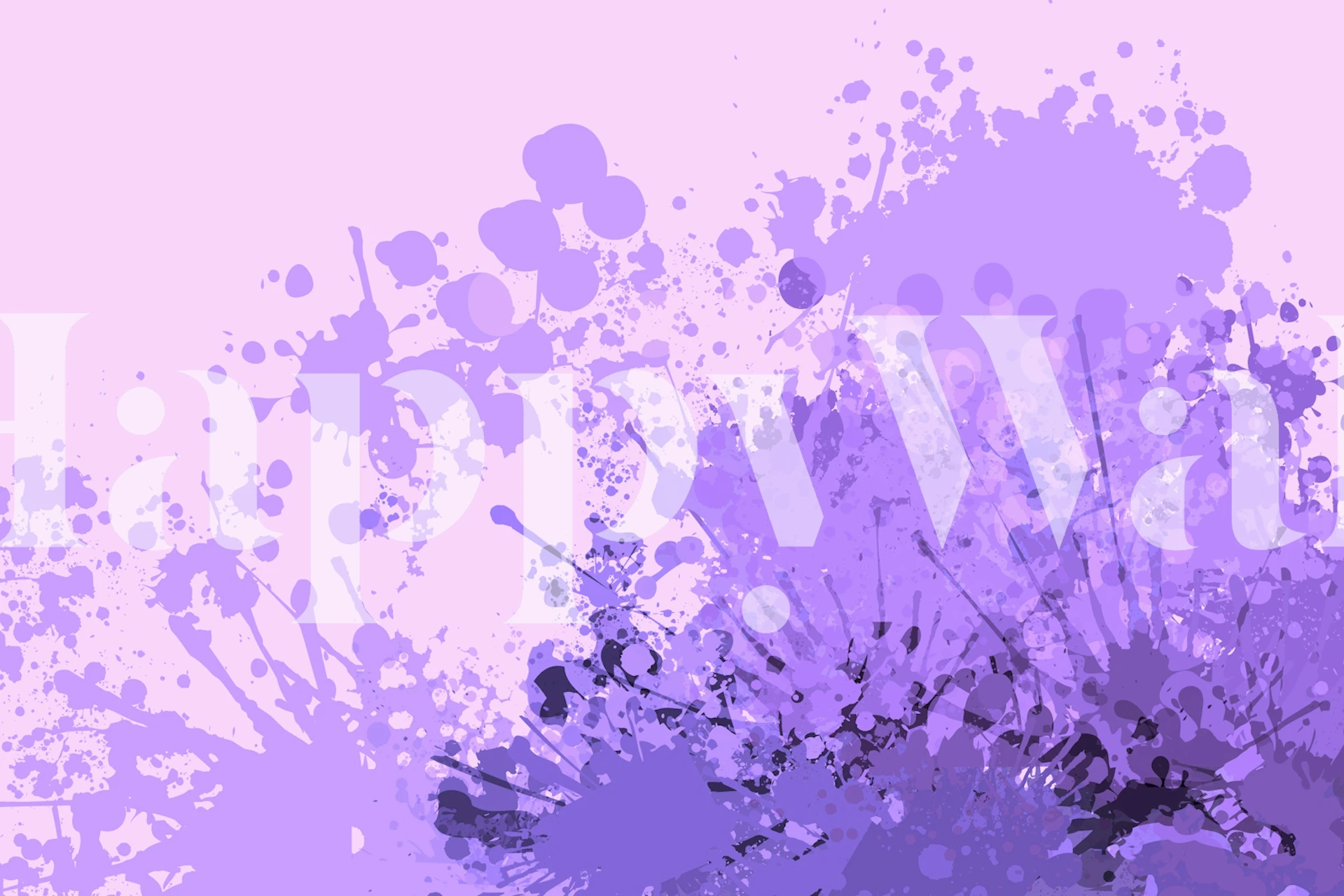 Soothing purple lavender watercolor wall mural