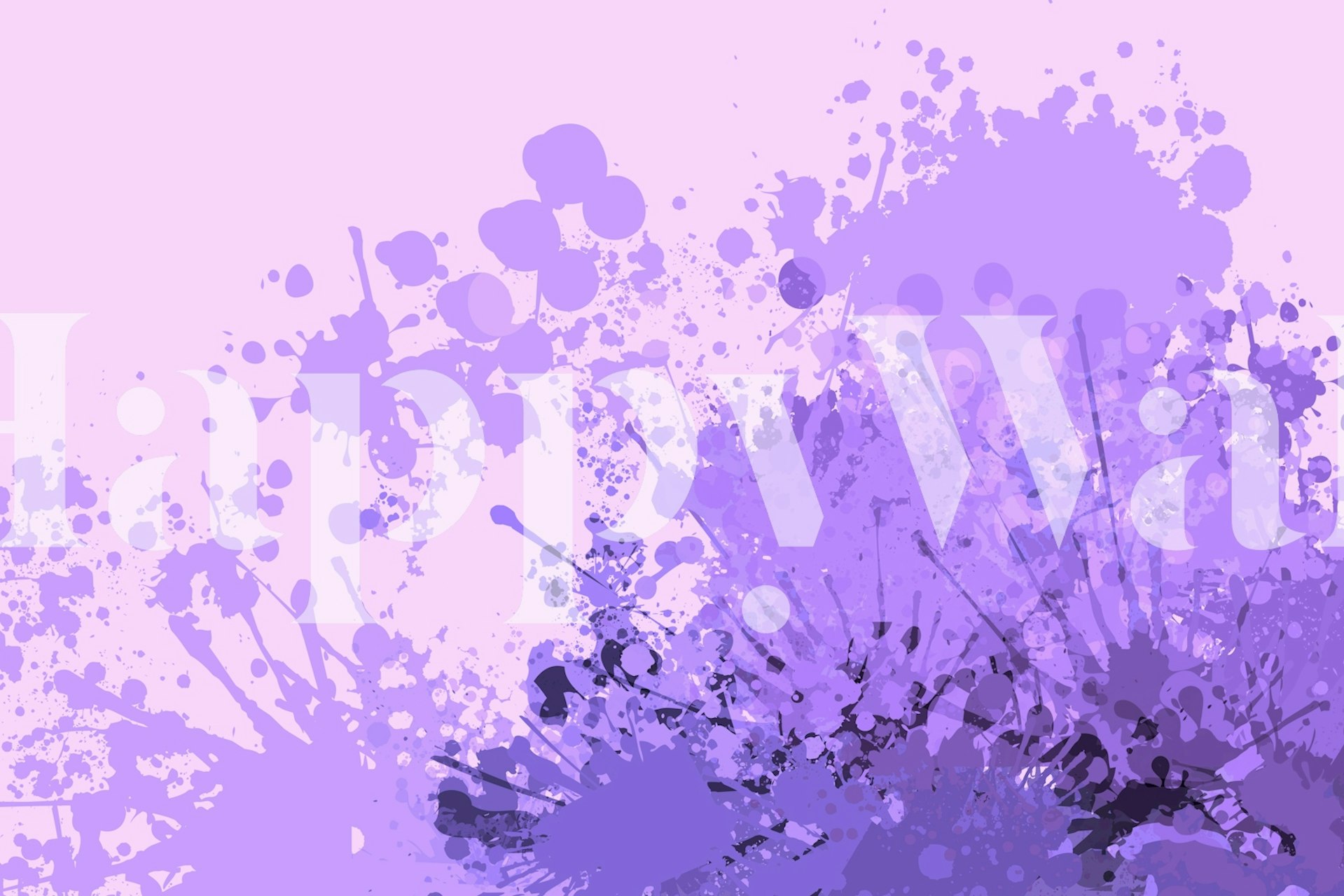 Soothing purple lavender watercolor wall mural