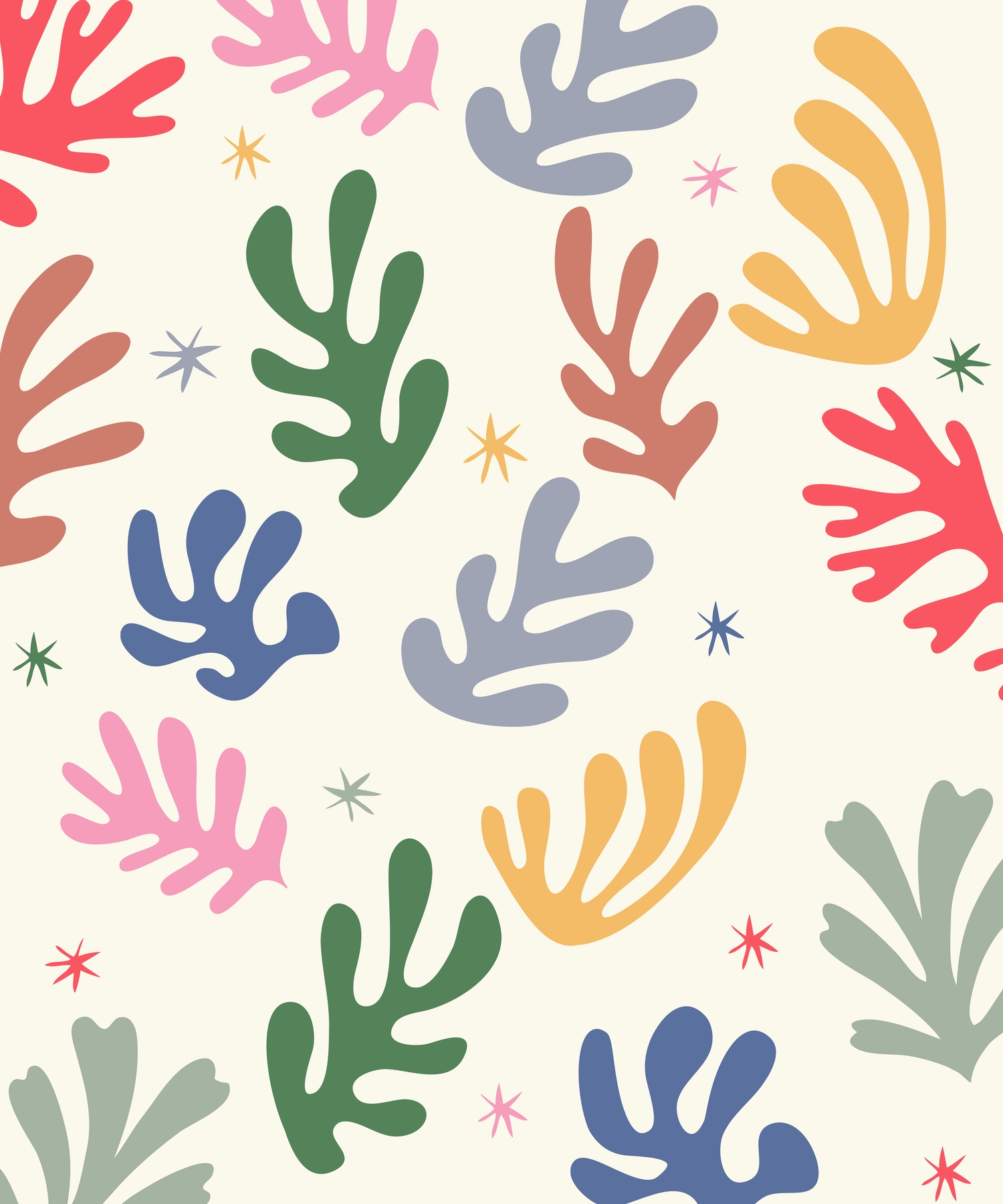 Seaweed Henry Matisse Inspired Wallpaper | Buy Online at Happywall