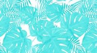Bright Turquoise Monstera behang