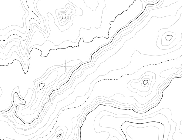 White topographical map