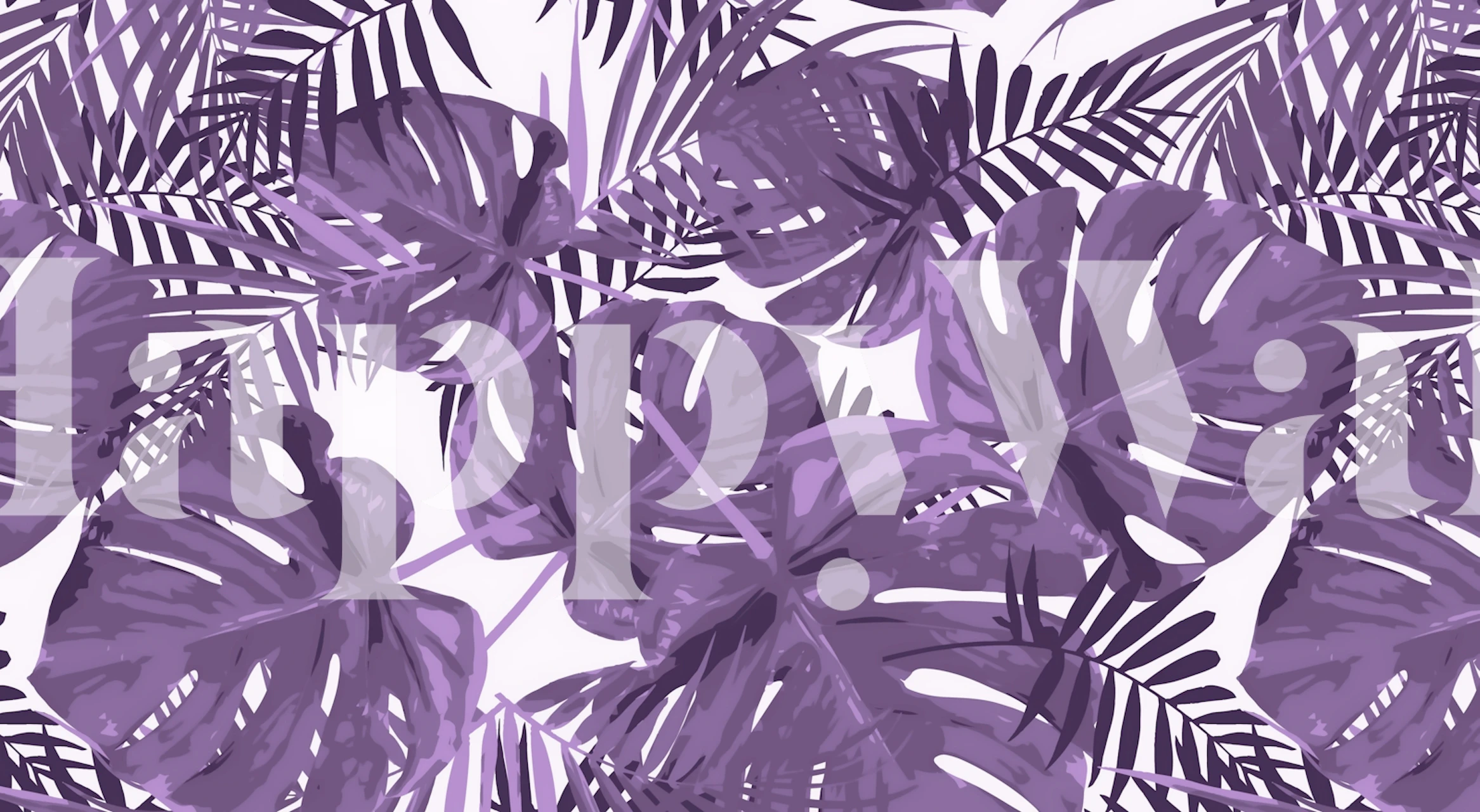 Purple Monstera leaves and tropical foliage wallpaper