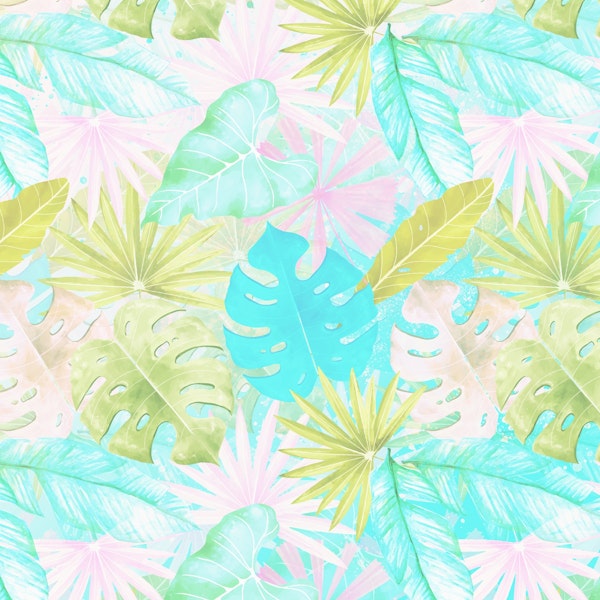 Tropical Pastel Leaves