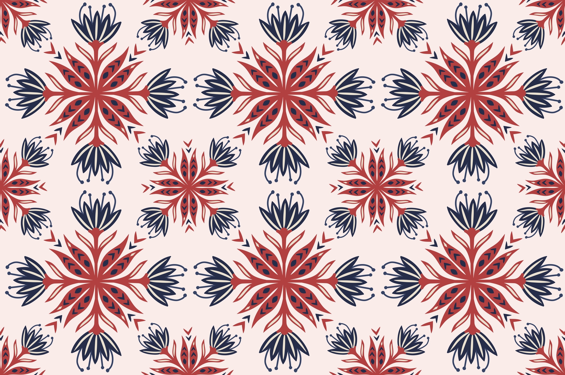 Nordic Flowers Retro Vintage wallpaper - Free shipping | Happywall